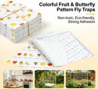 Vliegenvangers met kleefpapier, niet-toxisch, voor fruitvliegen, voor thuis, keuken, raam, wegwerp vliegstrips