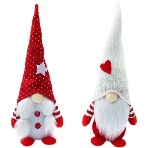 低价圣诞定制玩具节日侏儒可爱精灵毛绒雪人玩具圣诞户外装饰
