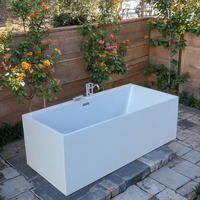 Baignoire spa Offre Spéciale moderne autoportante blanche en acrylique blanc Massage seul Baignoire plongeante froide Offre Spéciale spa au design moderne