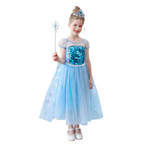 Yoliyolei Abiti da Festa all'Ingrosso, Tessuto Glitterato, Vestiti da Principessa <span class=keywords><strong>Elsa</strong></span> Anna Snow <span class=keywords><strong>per</strong></span> Bambine - Product Image 3