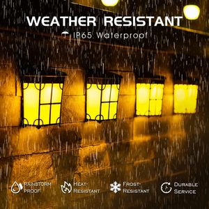 <strong>Vintage</strong> Style LED Deck <strong>Lights</strong> Warm White IP65 Waterproof RGB Amber Solar Panel Battery Wall ROHS Certified PC Fence Garden <strong>Light</strong> - Product Image 4