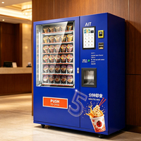 Máquina Expendedora Automática de Fideos Instantáneos con Dispensador de Agua Caliente, Pago con Tarjeta, Kiosco de Ramen de 6 Niveles para Áreas Públicas de Alto Tráfico