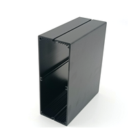 Boîtier en aluminium extrudé noir avec rainure de guidage interne pour carte PCB, idéal pour l'acquisition de signal intégrée DIY