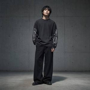 T-Shirt a Maniche Lunghe Personalizzata da Uomo in Stile Hip Hop, Tessuto Waffle 100% Cotone, Oversize con Stampa Digitale, Ecologica e ad Asciugatura Rapida - Product Image 2