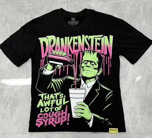 A <strong>AWFUL</strong> LOT of COUGH SYRUP Top Quality Oversized Scannable Drop Shoulder Mens Short Sleeve Cotton Printed <strong>Shirts</strong> for Men - Product Image 6