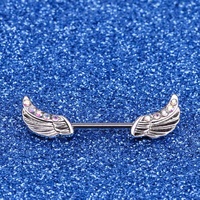 Ailes d'ange Anneaux de tétons en acier inoxydable Bijoux de corps pour enfants et orthodoxes pour mariages et fiançailles