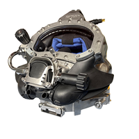 Casque de plongée commercial - Acier inoxydable 316 avec régulateur équilibré 455, certifié CE pour les opérations à alimentation de surface