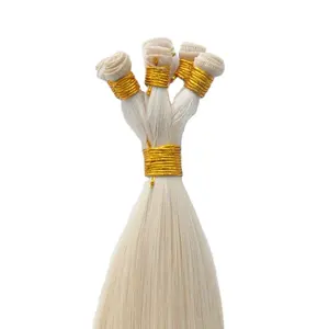 LeShine Fabricación Proveedor de Cabello 100% Paquetes de cabello humano atado a mano Cabello brasileño fino suave de 32 pulgadas