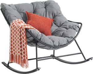 Mecedora para patio al aire libre <span class=keywords><strong>Silla</strong></span> Papasan de gran tamaño con cojín y Marco - Product Image 3