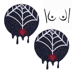 Vente en gros chaude noir paillettes jetables mamelon Pasties filles Sexy poitrine pétales sans couture tatouages intimes pour Halloween - Product Image 6