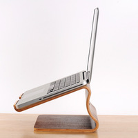 Support pliable en bois HUATENG pour ordinateur portable et support de refroidissement pour ordinateur portable avec hauteur réglable pour bureau à domicile