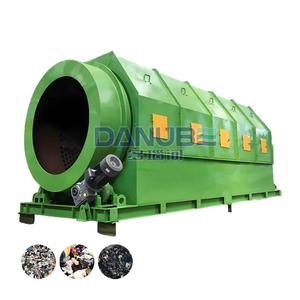 Equipo de gestión de residuos Compost Small Mobile Rotary Sand Gravel Gold Tumbler Trommel Drum Screen Sieve Machine - Product Image 1