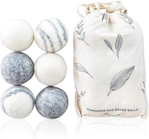 New Trending in USA Private Label Organic Wool Dryer Balls 6 Pack Free Essential Oil Set Eco Dryer Balls