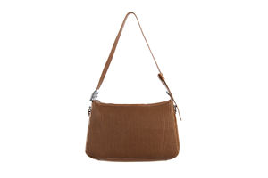 Nuevo estilo de moda Bolso cruzado con cremallera Bolso de hombro acanalado de PU de una sola Correa con forro de poliéster y decoración de cadena - Product Image 5