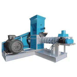 Floating Fish Feed Mill Pellet Extruder Machine Floating Feed Pellet Pet Food Extruder Processing Machine New Product 2020 220v