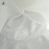 Tissu de rideau transparent 6004-11, texture tissée, 340 cm extra large, en stock