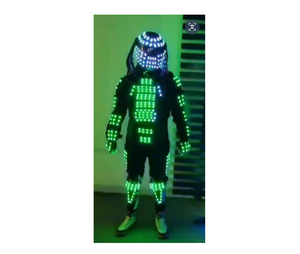 Couleur changeante Rave scène rougeoyante danse Performance porter LED Robot Costume LED clignotant prédateur éclairé Costume de fête - Product Image 3
