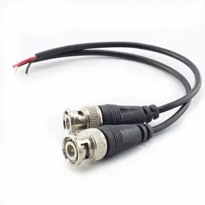 BNC conector hembra a adaptador hembra de alimentación DC Pigtail Cable conector bnc Precio de alambre para cámara CCTV sistema de seguridad