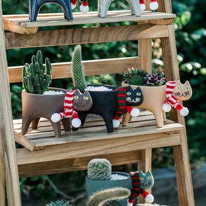 Vendita calda in ceramica fioriera di <span class=keywords><strong>piante</strong></span> succulente animali gattino arredamento per la casa perfetto <span class=keywords><strong>regalo</strong></span> per la pianta amante del gatto - Product Image 6