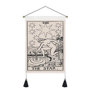 ผ้าทอลายโหราศาสตร์และไพ่ทาโรต์,อุปกรณ์ตกแต่งผนังแบบประสาทหลอนลายดวงจันทร์ขนาด35*50ซม. - Product Image 5