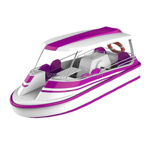 Meierya Nouveau Design Bateau à Pédales en Fibre de Verre pour 6 Personnes, Idéal pour Parcs Aquatiques Familiaux et Hôtels de Villégiature en Extérieur - Product Image 5