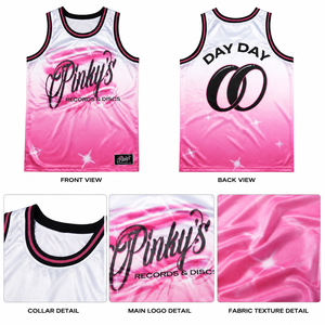 Camiseta de Baloncesto Urbano con Bordado y Estampado Digital, 100% Poliéster, Talla Estadounidense, BOOGIE NIPSEY PINKY DAY DAY, Unisex - Product Image 2