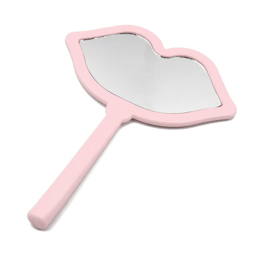 Espejo de mano rosa