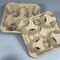 Porte-gobelet à café jetable biodégradable et compostable plateau à café porte-gobelet en papier plateau pour boissons chaudes et froides OEM