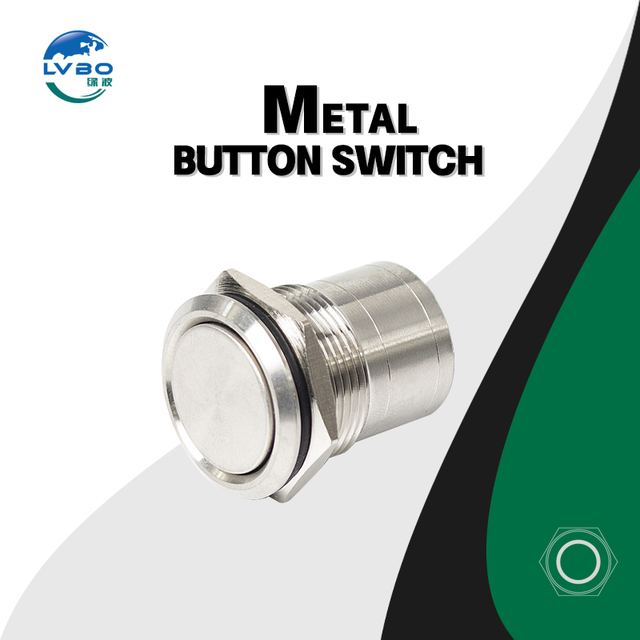 LVBO Non Illuminated Stainless Steel Push Button Switch 16/19/22mm Momentary Latching Metal Button Switch With Lead Wire
