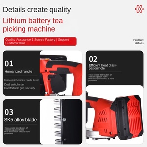 Taille-<span class=keywords><strong>haie</strong></span> électrique sans fil pour <span class=keywords><strong>une</strong></span> personne seule, batterie industrielle rechargeable sans balais pour la cueillette <span class=keywords><strong>de</strong></span> thé <span class=keywords><strong>de</strong></span> <span class=keywords><strong>jardin</strong></span>, le bricolage - Product Image 4