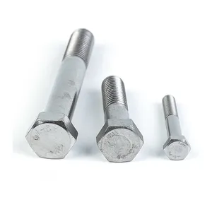 Fasteners Manufacture DIN931 304 half teeth outer hexagon bolts high quality Extension Bolts Extra Long Hex Head Bolts