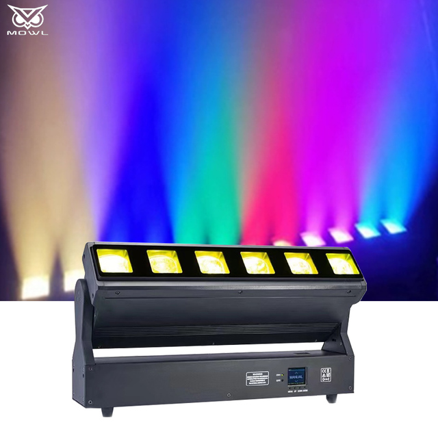 New 6*40W RGBW 4in1 LED Beam Wash Moving Head Stage Light for DJ Disco Nightclub Bar Party