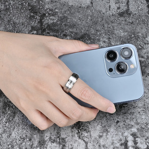 Rotating Stainless Steel <b>Ring</b> Steel Black Unisex Inspirational Jewelry Gift - Product Image 3