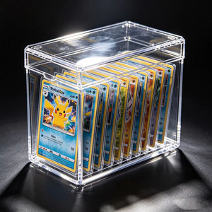 Nouveauté : Boîte de protection <span class=keywords><strong>transparente</strong></span> en acrylique pour cartes TCG, polie et épaissie, pour collection de cartes Pokémon - Product Image 5