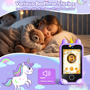 Appareil photo pour enfants, écran tactile 2,8 pouces, système d'exploitation Android, vidéo Full HD, capteur CMOS, matériau plastique, double objectif grand angle 180° - Product Image 4