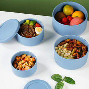 Hot Sale Food Grade Silicone Container Portable Microwavable Leak Proof Bpa Free <b>Kids</b> Bento Lunch <b>Boxes</b> - Product Image 4