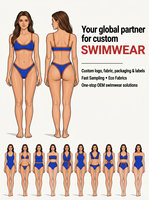 OEM ODM Op Maat Ontworpen Gerecycleerde Stoffen Dubbel Gevoerd Zonder Vulling Hooggesneden Beenlijn Contrast Trim Dames Bikini Set Badpak Zwemkleding