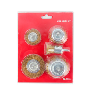 Set di <span class=keywords><strong>Spazzole</strong></span> Metalliche Ondulate Ramate da 0,3 mm, con Attacco Esagonale da 1/4" e <span class=keywords><strong>Spazzole</strong></span> a Tazza/Ruota da 2-3 Pollici + <span class=keywords><strong>Spazzole</strong></span> Terminali da 25 mm per Rimozione Ruggine con Trapano - Product Image 1