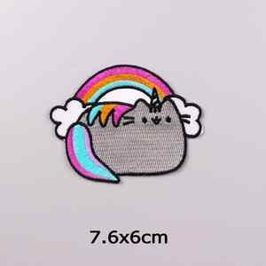 Cartoon Rainbow <b>Cat</b> Embroidered Iron on Patches <b>for</b> <b>Clothes</b> Custom Factory High Quality DIY Animal Applique - Product Image 5