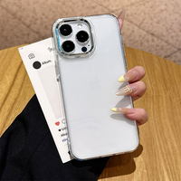 Coque de Téléphone Compatible iPhone 16 Promax Couleur Unie Apple 17 Minimaliste 14 13 Contour Galvanisé Housse Souple Plus Coque Douce