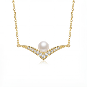 Collar de Plata S925 con Perla de Agua Dulce en Forma de Corazón, Colgante con Circonitas, Joyería Elegante, Regalo Romántico para Mujer - Product Image 1