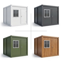 Bureau conteneurisé amovible pour une personne, 20 pieds, préfabriqué, cabine de chantier, poste de garde, cabine de sécurité, conception modulaire en acier léger ISO