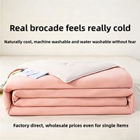 Couette d'été rafraîchissante en nylon-spandex et soie glacée, légère, fine, double face, pour climatisation, lavable en machine