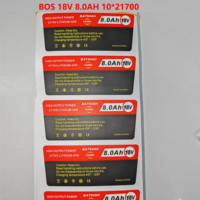 Prix usine BOS BAT618 18V 8.0AH 10.0AH Étiquette autocollante 12.0AH Boîtier plastique BMS 10*21700 Boîtier 15AH Boîtier plastique 10 cellules 21700