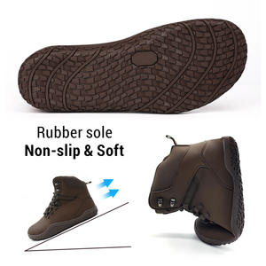 <span class=keywords><strong>Botas</strong></span> Minimalistas con Suela Zero Drop para Hombre y <span class=keywords><strong>Mujer</strong></span>, Zapatillas Deportivas Planas de Cuero PU, Impermeables - Product Image 4