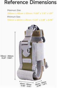 ซองใส่โทรศัพท์ Ulefone Armor Molle พร้อมคาราบิเนอร์อเนกประสงค์สำหรับโทรศัพท์ Ulefone Armor 34/33/30 /29/28/ 27/ รุ่น Rugking - Product Image 2