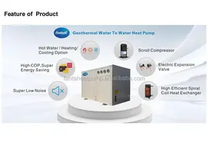 Система отопления и охлаждения 20 кВт, геотермальный тепловой насос для обогрева дома