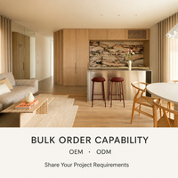 Solution d'aménagement d'espace sur mesure pour projets résidentiels avec mobilier en bois cannelé de luxe moderne pour toute la maison