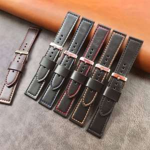 Enuine-<span class=keywords><strong>Correa</strong></span> de cuero para reloj inteligente, <span class=keywords><strong>Correa</strong></span> suave de un <span class=keywords><strong>solo</strong></span> bucle de 18mm 20mm 22mm 24mm - Product Image 1