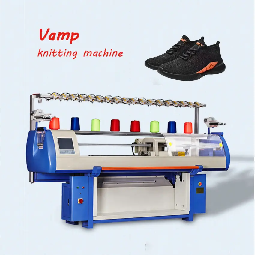 Maquinaria de costura superior de zapatos, máquina de tejer 3D de tres sistemas, zapatilla inteligente Vamps